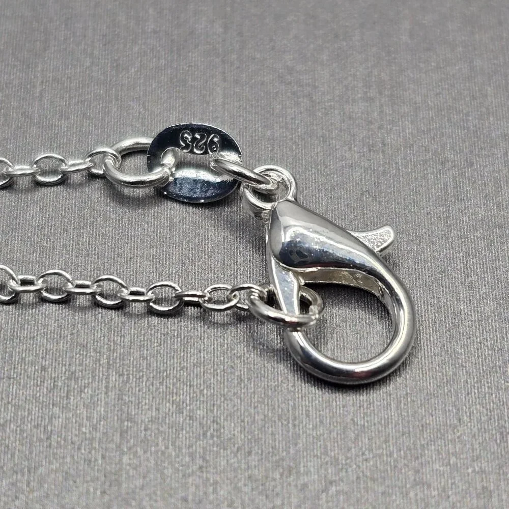 VTG JM Fisher Sterling Silver Sweetheart Locket Necklace 22" Floral Etched 1940s - Picture 8 of 15